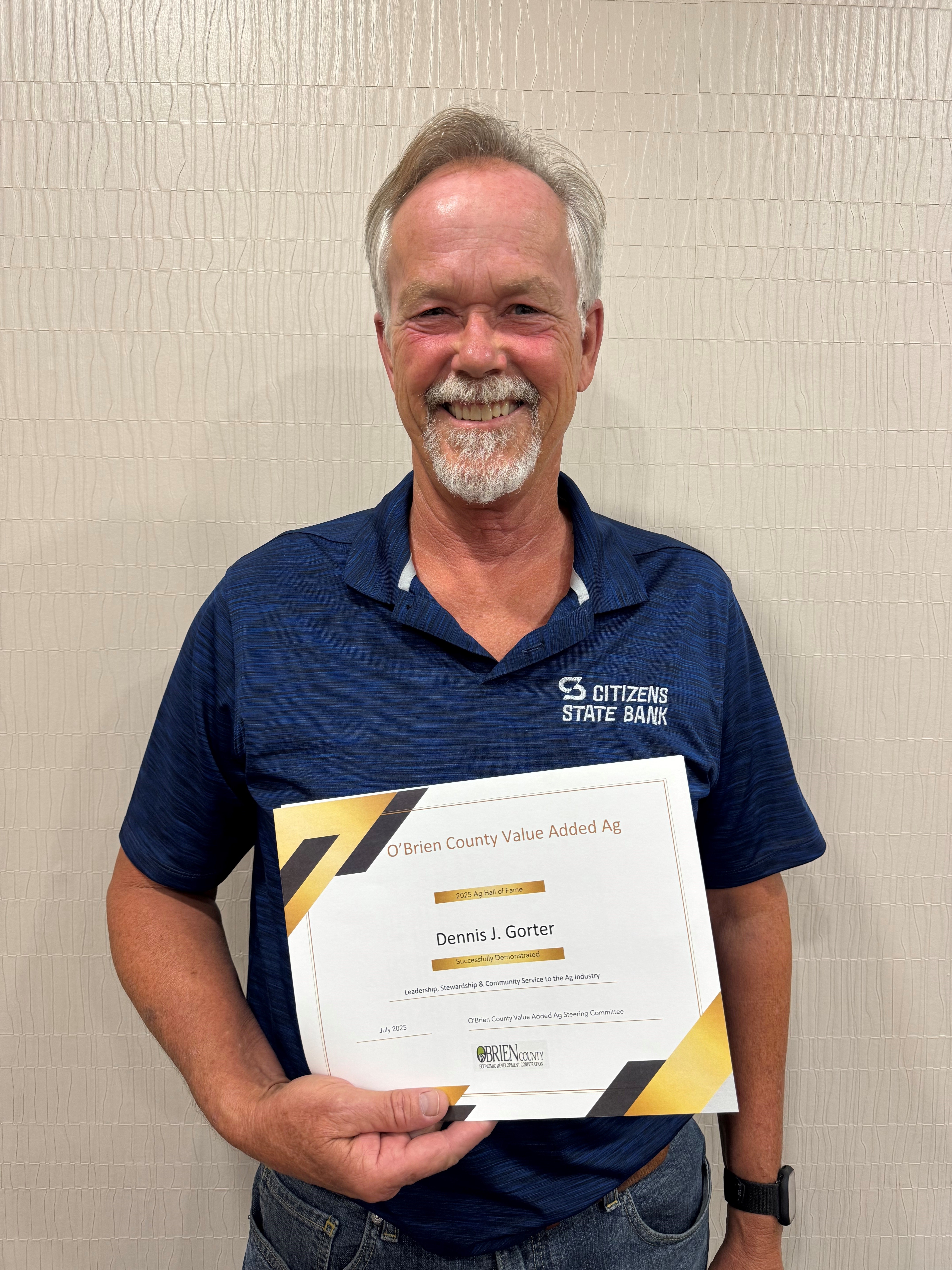 Dennis Gorter - Hall of Fame Award